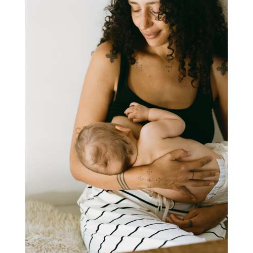 Sublime® Bamboo Scoop Neck Maternity & Nursing Longline Bra Top | Oatmeal Heather - Kindred Bravely