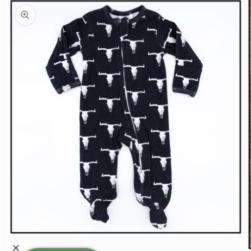Cow Skull Footed Jammies – Cowkid Clothing Company