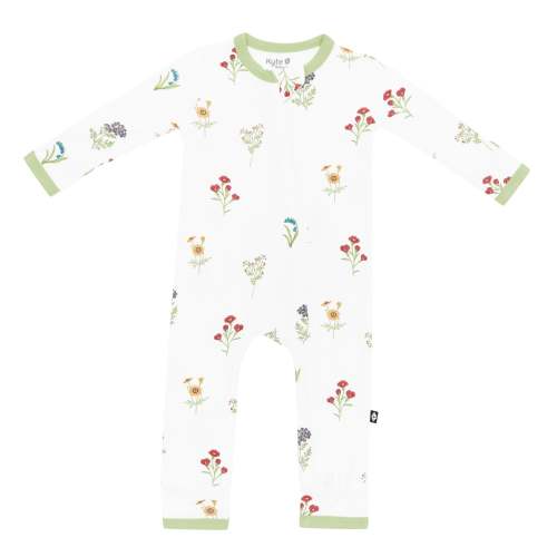 Bamboo Zippered Romper in Wildflower Print | Kyte Baby