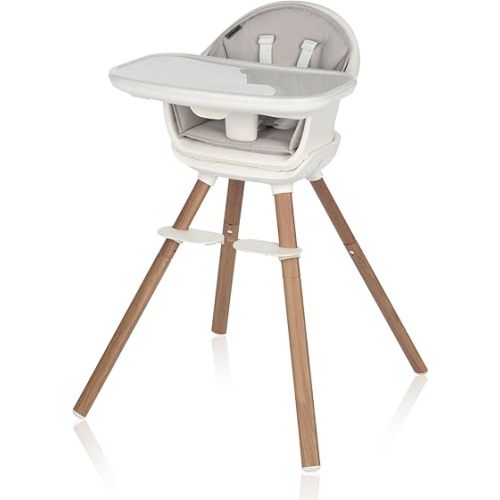 Maxi-Cosi Moa 8-in-1 High Chair, removable kitchen booster, converts to stool, table and chair, easy to clean, Horizon Sand