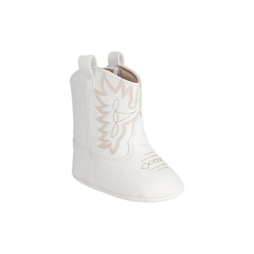 Baby Deer Miller Infant White Soft Sole Cowboy Boots - 4