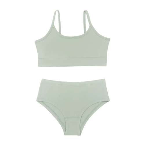 Leela Girls’ Bralette & Hipster Set – Mint