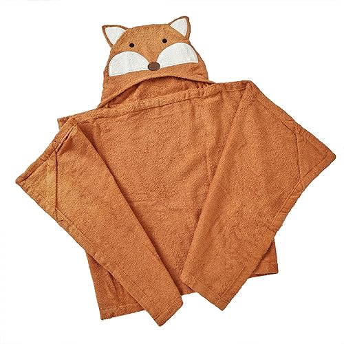 SKL Home Forest Animals Hooded Towel, Orange