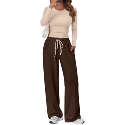 Trendy Queen Women's 2 Piece Outfits 2026 Fall Lounge Set with Pockets