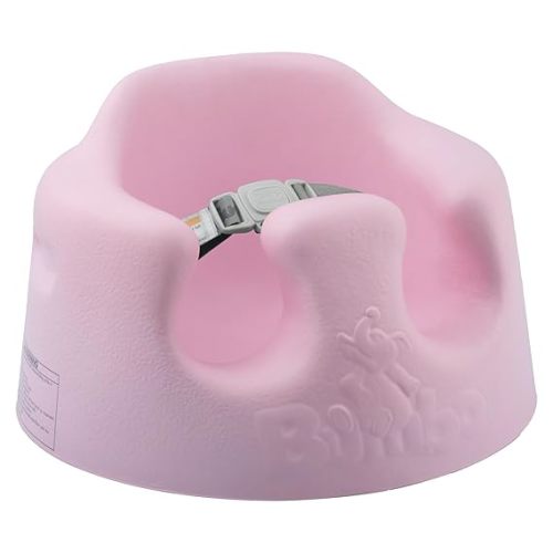 Bumbo Baby Infant Soft Foam Comfortable Support Wide Floor Seat with 3 Point Adjustable Harness for Ages 3 to 12 Months, Cradle Pink