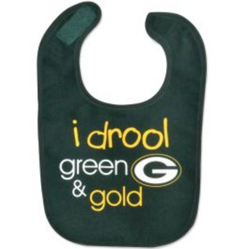 Green Bay Packers "I Drool Green & Gold" Bib at the Packers Pro Shop
