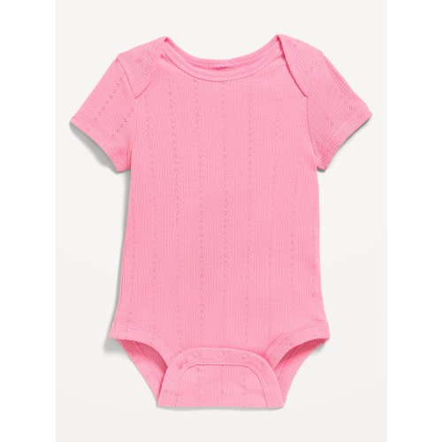 Short-Sleeve Pointelle-Knit Bodysuit for Baby | Old Navy