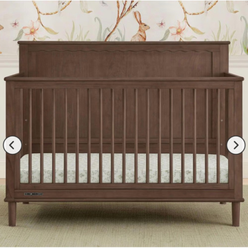 Delta Children Penelope 6-In-1 Convertible Crib in Teak Brown