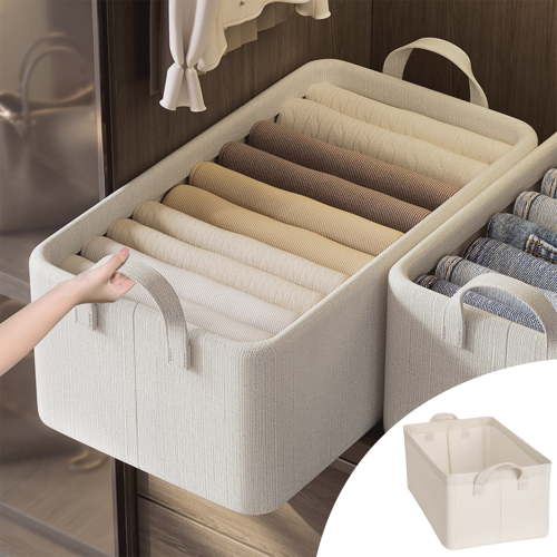 Large Storage Baskets, Rectangular Baskets Fabric Storage Bins for Organizing Collapsible Shelf Baskets for Clothes, Toys, Closet, Laundry