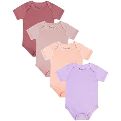 Jimonda Baby Boys Girls Rayon From Bamboo Bodysuit Short Sleeve One Piece Rompers Soft Outfits Infant Newborn Clothes 0-24M