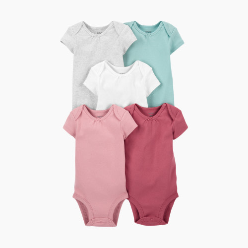 Carter's Short-Sleeve Original Bodysuits (5 Pack) - Solids, 6M