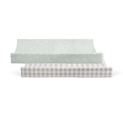Bubba Blue 2 Pack Change Pad Cover Provincial Olive/Taupe | Baby Bunting AU