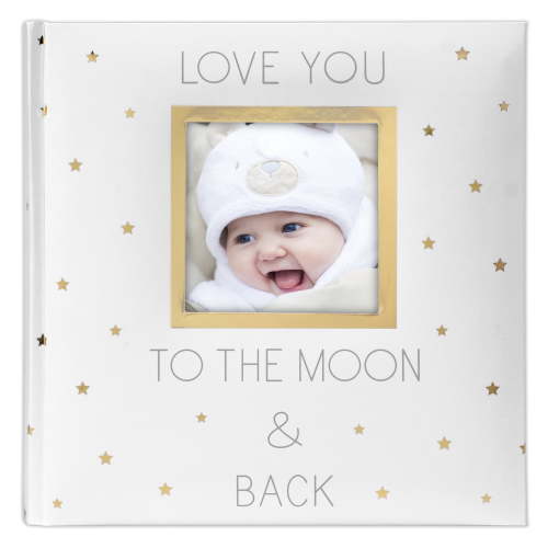 Malden Love You to the Moon Baby Photo Album, Holds 160 Photos