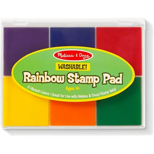 Melissa & Doug Rainbow Stamp Pad - 6 Washable Inks