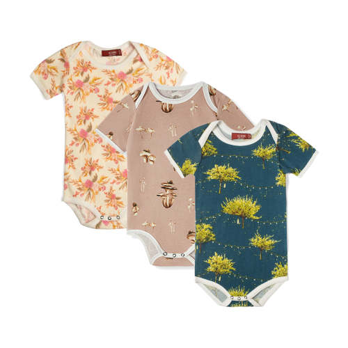 Short Sleeve One Piece 3-Pack: Backyard