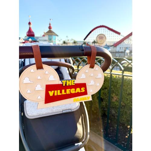 Mouse Ears Stroller Tag | Toy Story  Stroller Tag | Stroller Tag | Acrylic Stroller Tag | Theme Park Stroller Tag | Pixar | Stroller Spotter