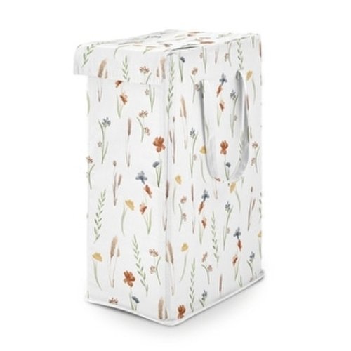 Sweet Jojo Designs Boho Floral Garden Flower Girl Foldable Laundry Hamper with Handles Watercolor Bohemian Farmhouse Vintage