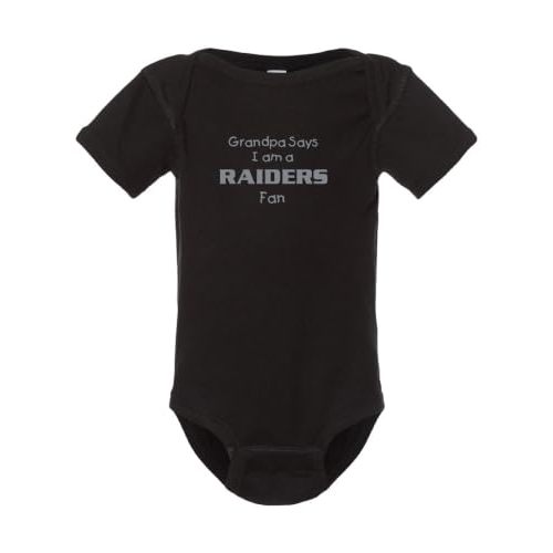 Curiositees My Dad/Grandpa Says I am a Raiders Fan Baby Boys Bodysuit