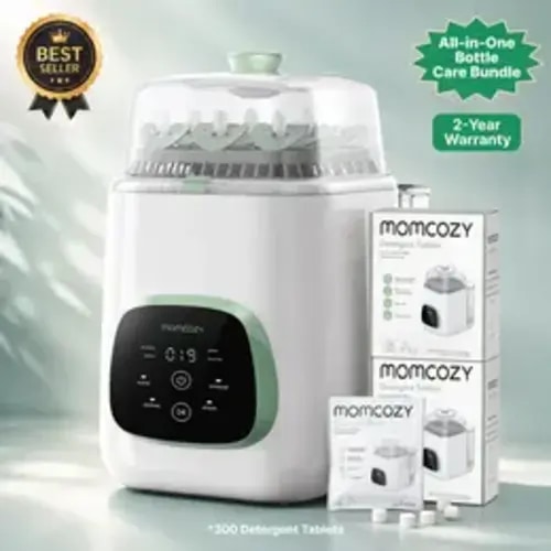 Momcozy KleanPal Pro Baby Bottle Washer, Sterilizer & Dryer with 300 Detergent Tablets - All-in-One Cleaning Machine for Bottles, Pump Parts & Baby Essentials Bottle Sanitizer Dryer, Newborn Baby Stuff - TikTok Shop