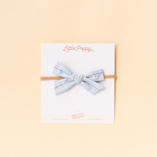 Patriotic Stripe Headband Bow