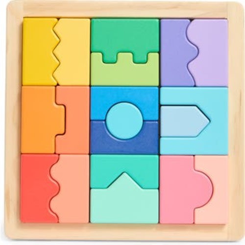 Wooden Interlocking Blocks Puzzle