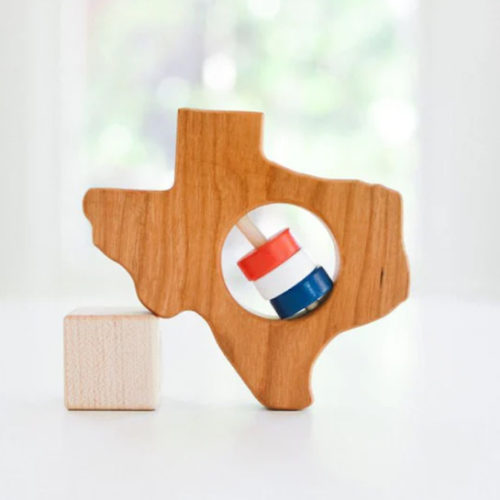 Texas State Wooden Baby Rattle™ by Bannor Toys