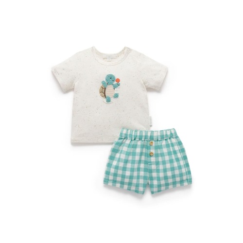 Tee & Gingham Short Set, 6-12M