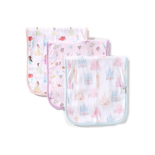 Copper Pearl x Disney Baby Girls Princess Oversize Burp Cloth 3-Pack