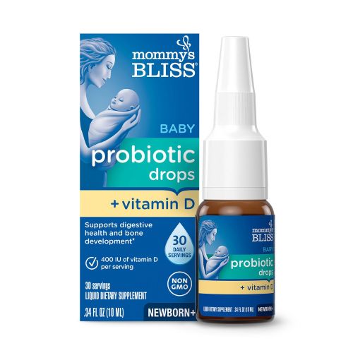 Mommy's Bliss Probiotic Drops + Vitamin D, 0.34 FL OZ