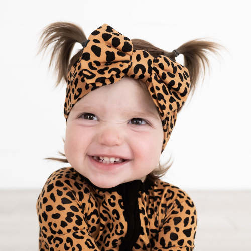 Classic Leopard Luxe Bow Headband - Little Sleepies