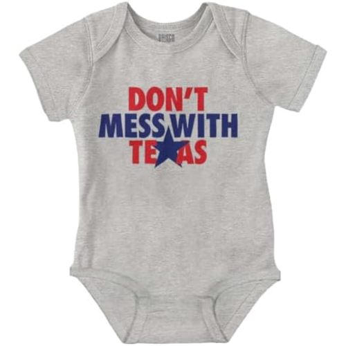 Brisco Brands Texas Lone Star State Motto Cool TX Baby Romper Boys or Girls