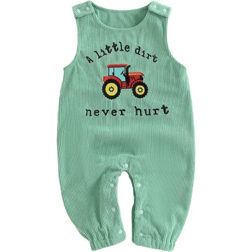 BemeyourBBs Newborn Baby Boy Easter Outfit Sleeveless Romper Jumpsuit One Piece Outfit Overall Spring Summer Clothes