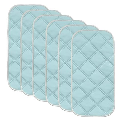 Sunny zzzZZ 6 Pack Baby Waterproof Changing Pad Liners - Quilted Thicker Ultra Soft Changing Table Cover Liners - Durable & Easy to Clean - Blue - 23" x 11"