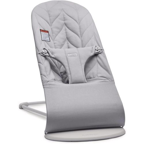 BabyBjörn Bouncer Bliss, Light Gray, Woven, Petal Quilt | 2-in-1 Adjustable Baby Bouncer Seat and Toddler Chair, Newborn to Toddler (8-29 lbs), 4 Positions, Lightweight & Portable