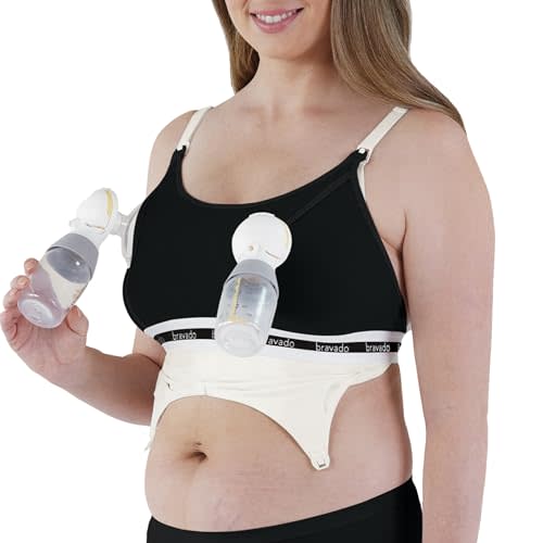 Bravado Designs Pumping Bra Hands Free | Clip and Pump | Pumping Accessory | S-XL