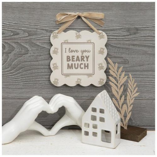 Love You Beary Much Wood Wall Decor