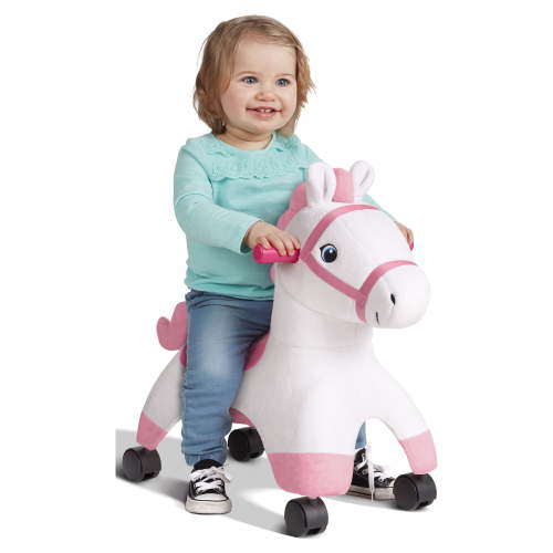 Radio Flyer, Socks: Rolling Pony, Plush Caster Ride-on Horse for Girls and Boys