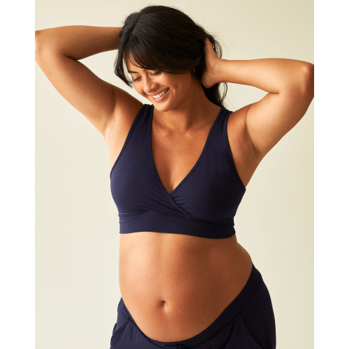 French Terry Racerback Nursing & Sleep Bra | Navy - Kindred Bravely