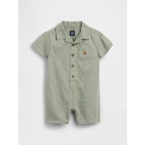 Baby Denim Pocket Shorty One-Piece