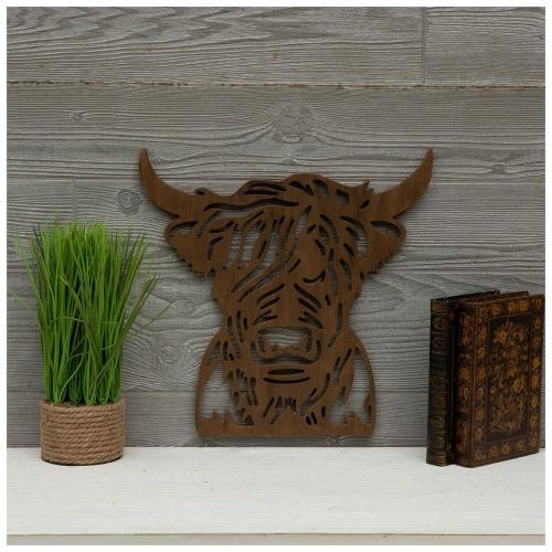 Highland Cow Wood Wall Decor