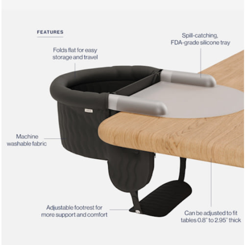 Lalo Hook-On High Chair - Licorice
