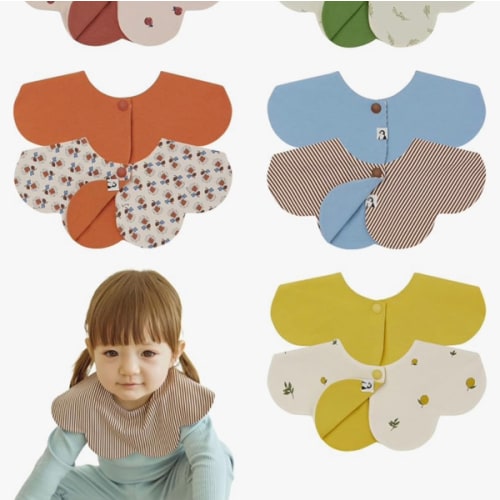 Konny Baby Bib 3/5/7-Pack Set, 360 ° Rotate, Soft and Absorbent Drooling for Toddler Boys Girls Baby Essentials