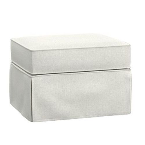 PK Comfort Ottoman, Basketweave Slub Ivory