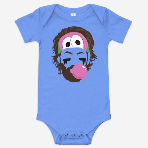 "Hair Flow & Bubble Blow" Baby Onesie | Philadelphia Baseball | Phillygoat