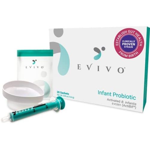 Evivo Probiotic for Baby, Starter Kit – Baby Probiotics 0-6 Months – Probiotic B. infantis EVC001 – Colic, Gas, Diaper Rash – Refrigerated for Freshness – 28 Packets, 4 Weeks Supply