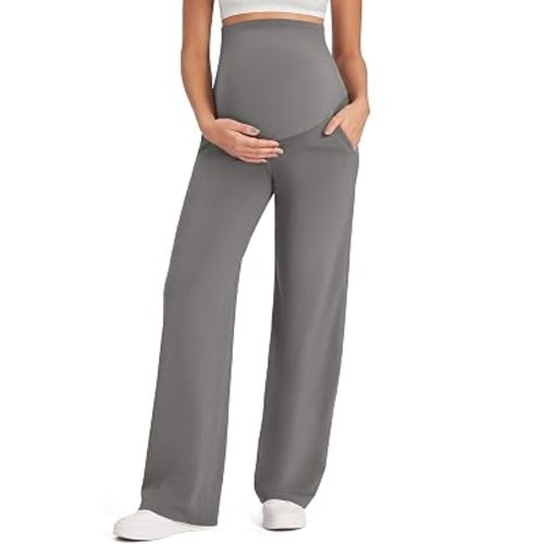 G4Free EverGoing Maternity Pants Over the Belly Pregnancy Work Trousers