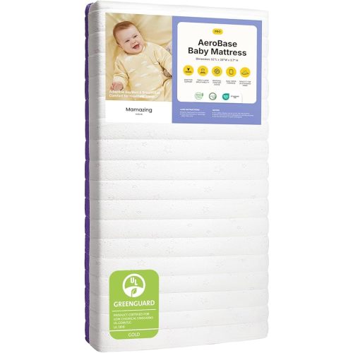 MAMAZING Baby & Toddler Crib Mattress – Dual-Sided, Temperature Balance Fabric Cover, Supportive & Ultra Breathable, 100% Washable, Oeko-TEX, GREENGUARD Gold & SGS Certified, 52" × 28" × 3.7"