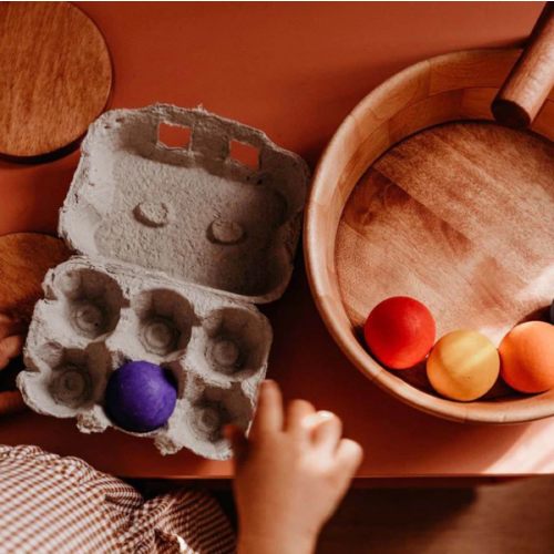 Grimm’s Rainbow Colored Wooden Balls