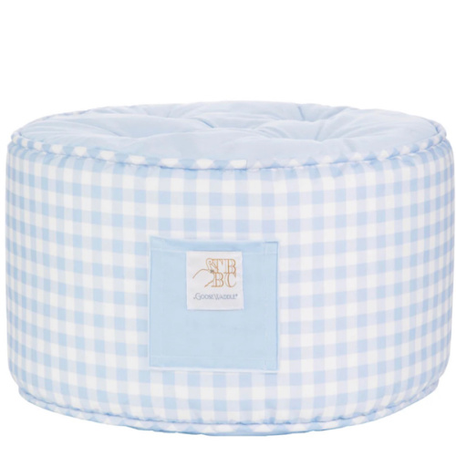 The Beaufort Bonnet Company Buckhead Blue Gingham Pouf - Goosewaddle® | Newborn Baby Blankets Toys Teethers Bibs & More