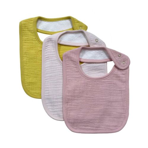 Baby 3pk Muslin Bib - Cloud Island™ Yellow
